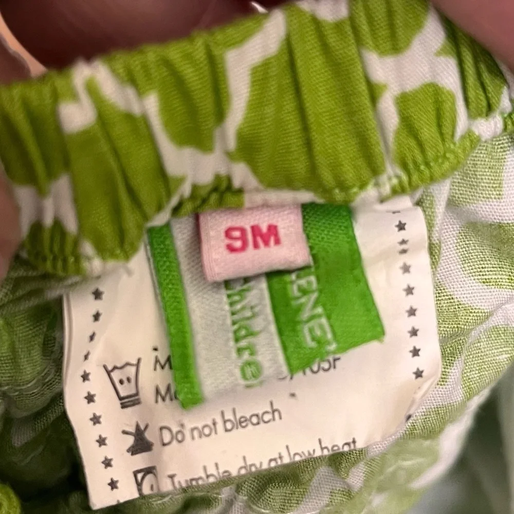 Helene’s closet one 1 piece bubble romper baby girl 9 months green gray